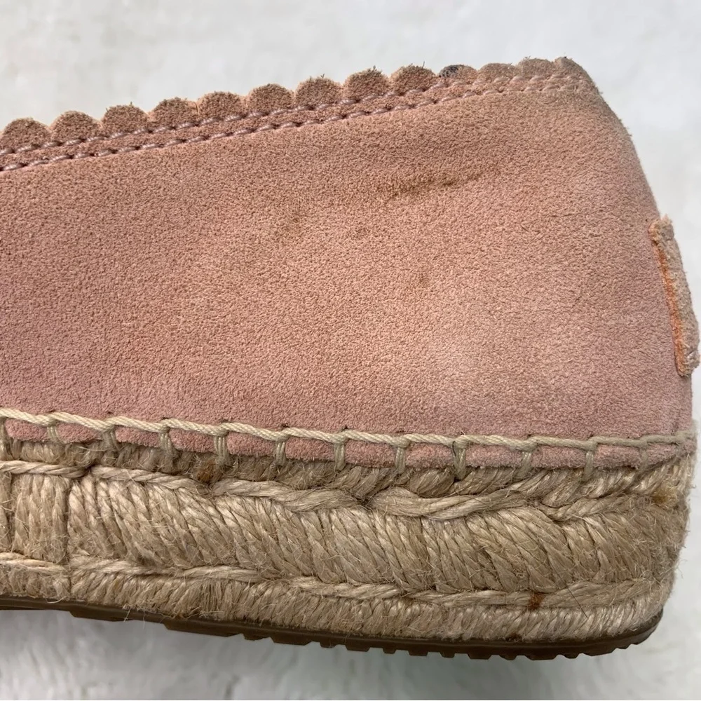 UGG 1100981 Women's Heidi Jasmine Perforated Espadrilles Shoes Flats Pink Size 8